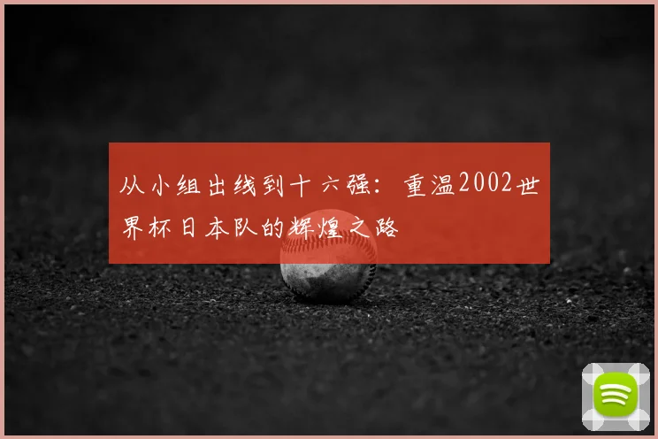 从小组出线到十六强:重温2002世界杯日本队的辉煌之路