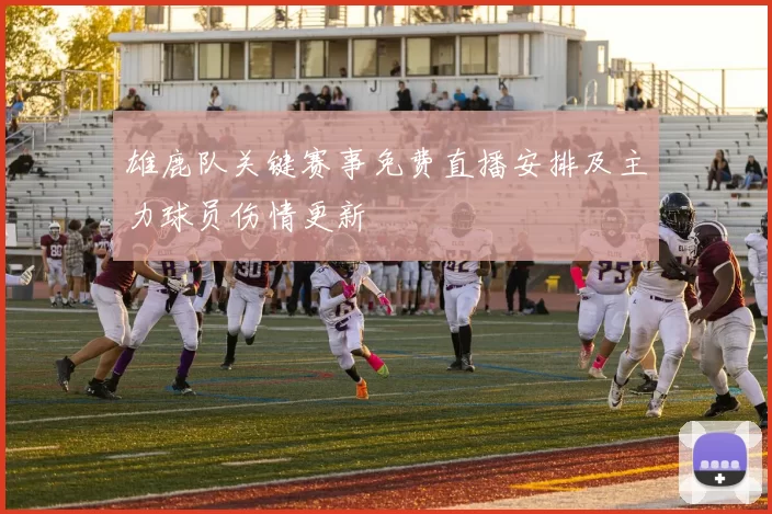 雄鹿队关键赛事免费直播安排及主力球员伤情更新